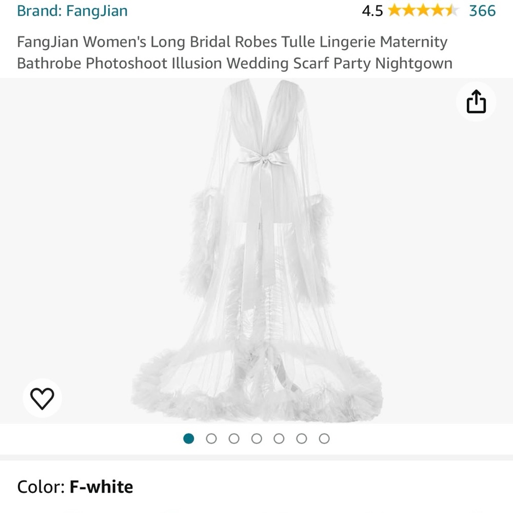 Amazon Long Bridal Robes Tulle Lingerie